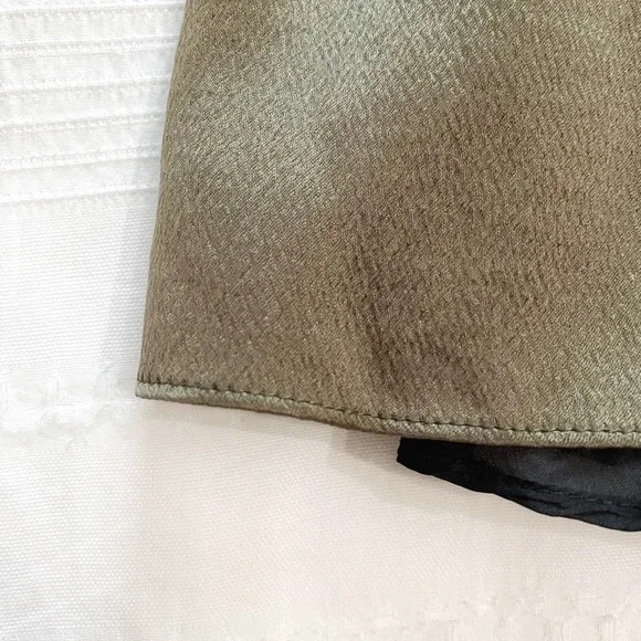 HELEN WANG VINTAGE BRIANNA SHIMMER OLIVE GREEN BRONZE SLEEVELESS MINI DRESS - Picture 8 of 8